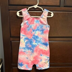Colorful Tie-Dye gymnastics leotard